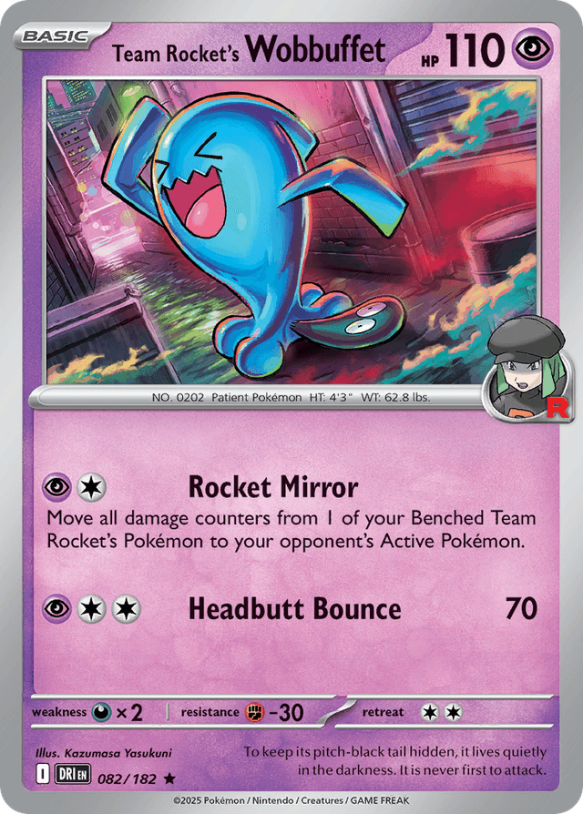 Team Rocket's Wobbuffet — Destined Rivals #82