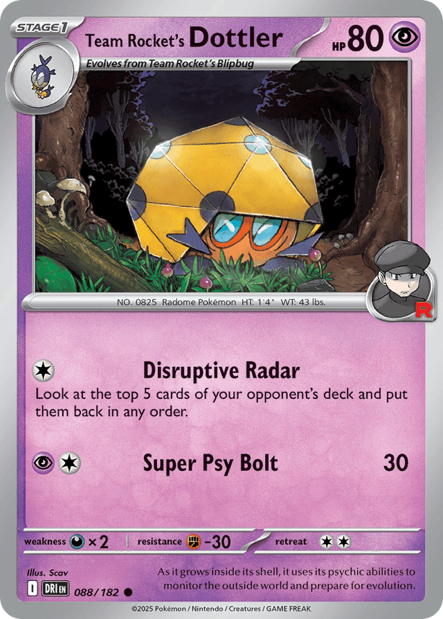 Team Rocket's Dottler — Destined Rivals #88