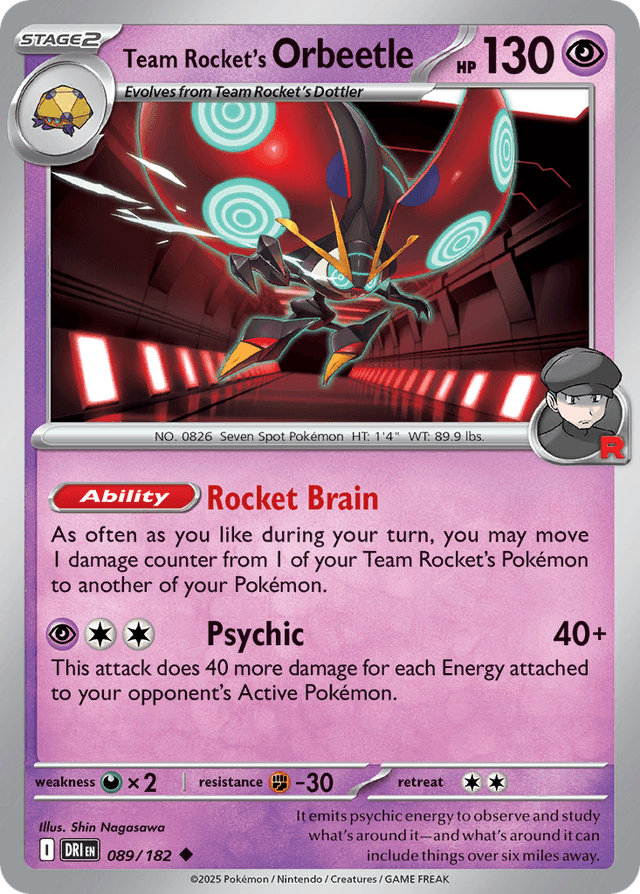 Team Rocket's Orbeetle — Destined Rivals #89