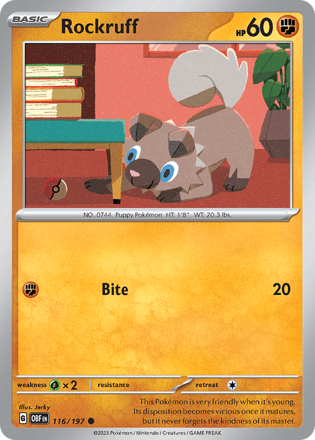 Rockruff — Obsidian Flames #116