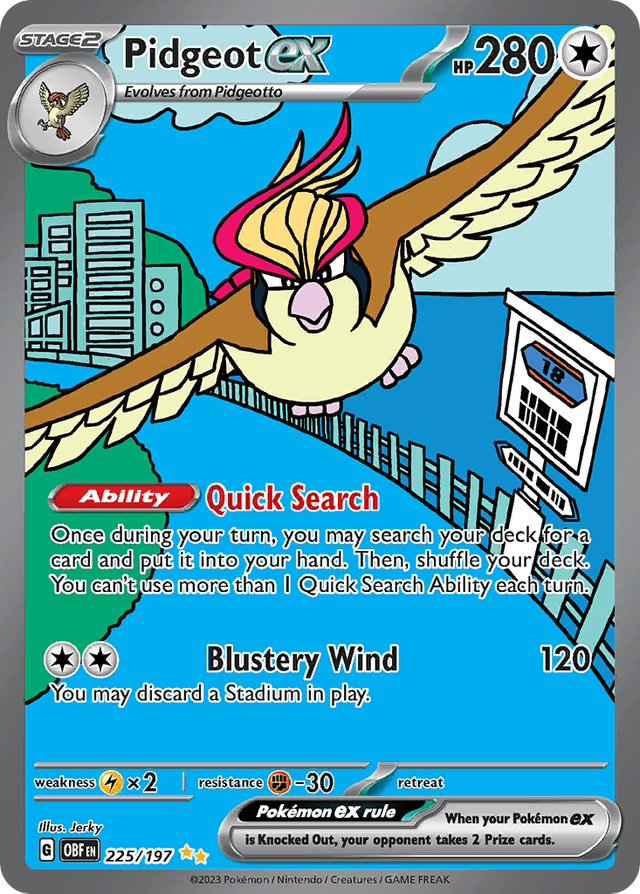 Pidgeot ex — Obsidian Flames #225