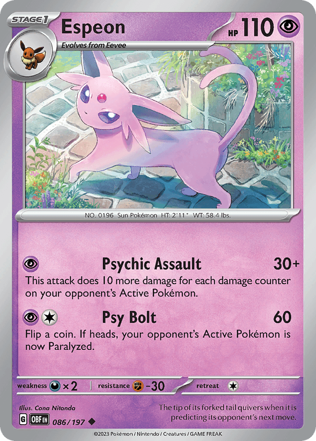 Espeon — Obsidian Flames #86