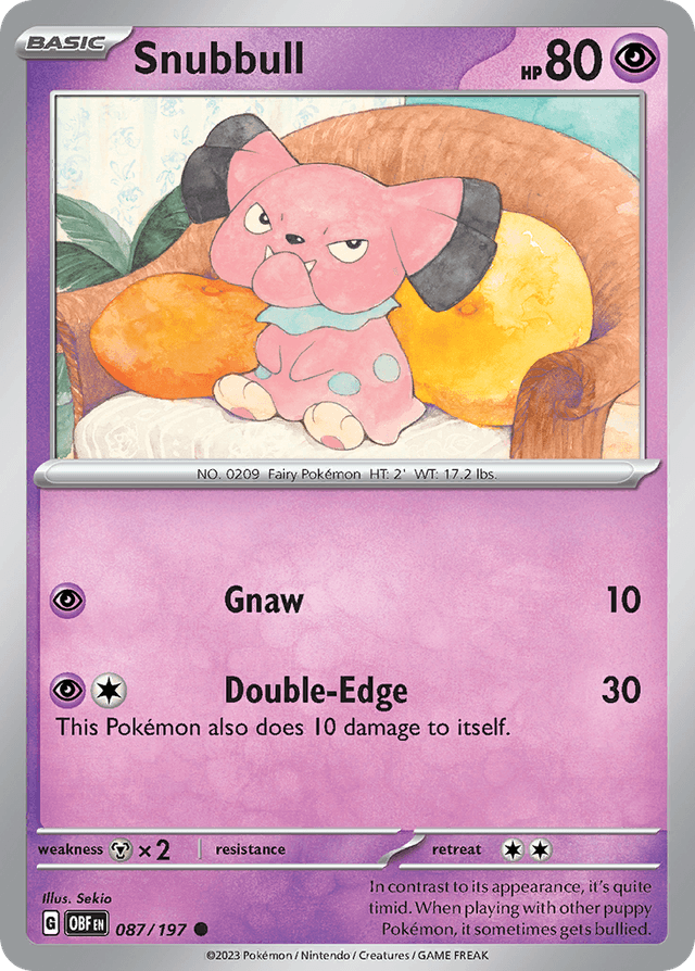 Snubbull — Obsidian Flames #87