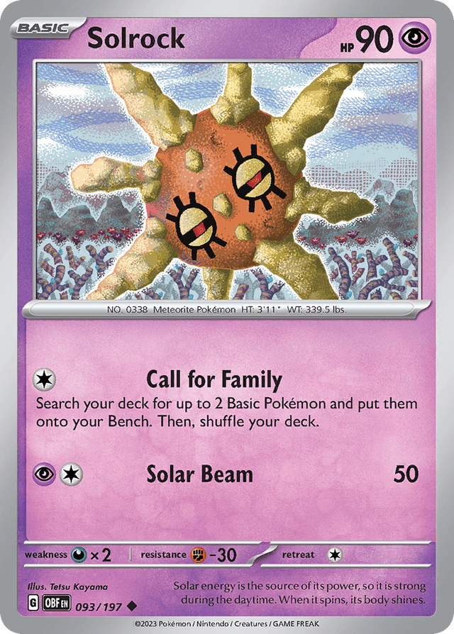 Solrock — Obsidian Flames #93