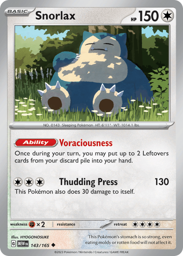 Snorlax — 151 #143