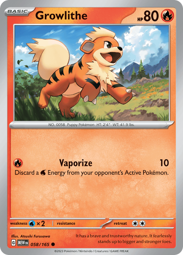 Growlithe — 151 #58