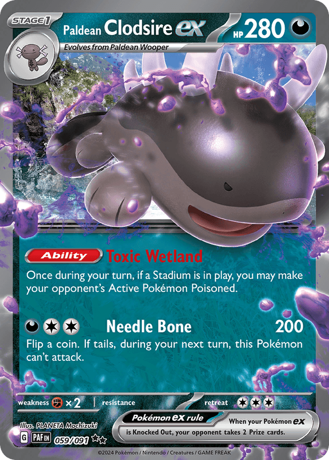 Paldean Clodsire ex — Paldean Fates #59