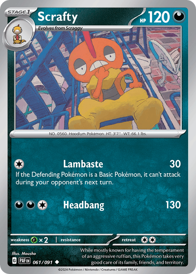 Scrafty — Paldean Fates #61