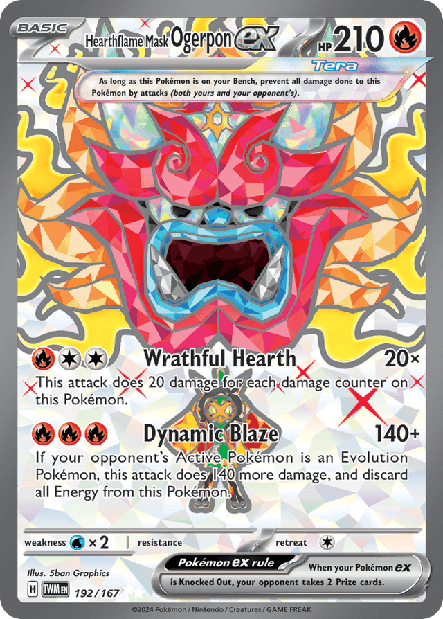 Hearthflame Mask Ogerpon ex — Twilight Masquerade #192
