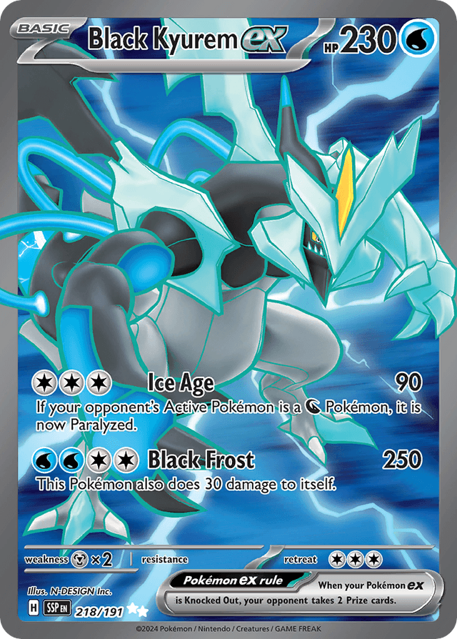 Black Kyurem ex — Surging Sparks #218
