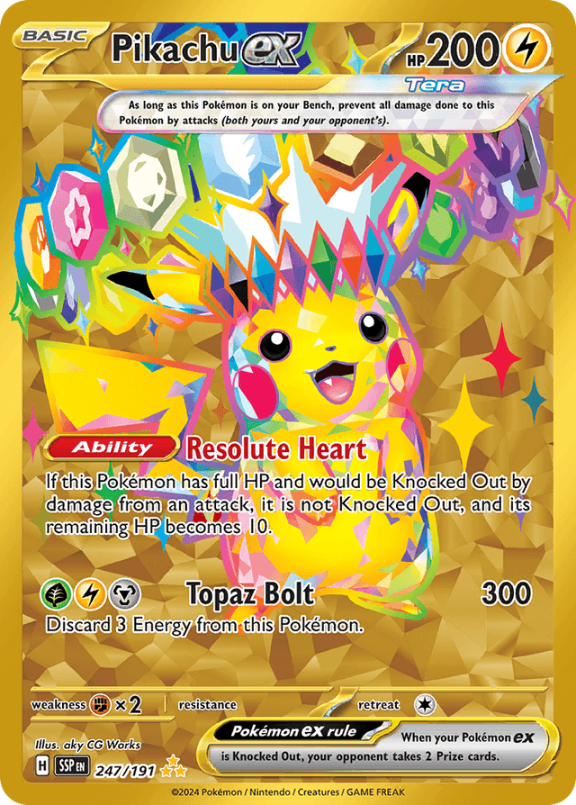 Pikachu ex — Surging Sparks #247