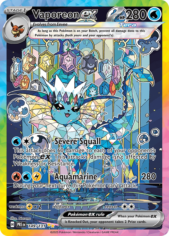 Vaporeon ex — Prismatic Evolutions #149