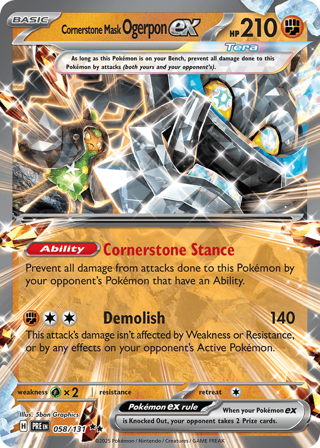 Cornerstone Mask Ogerpon ex — Prismatic Evolutions #58