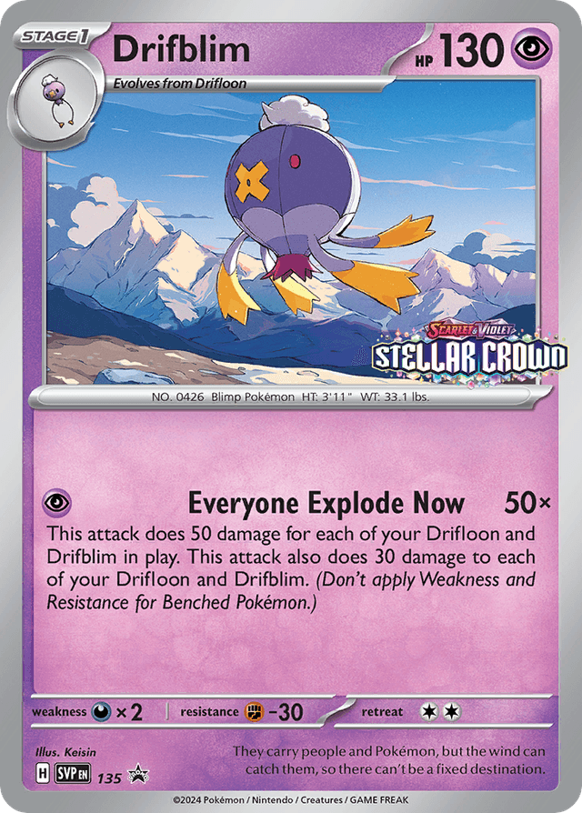 Drifblim — Scarlet & Violet Black Star Promos #135
