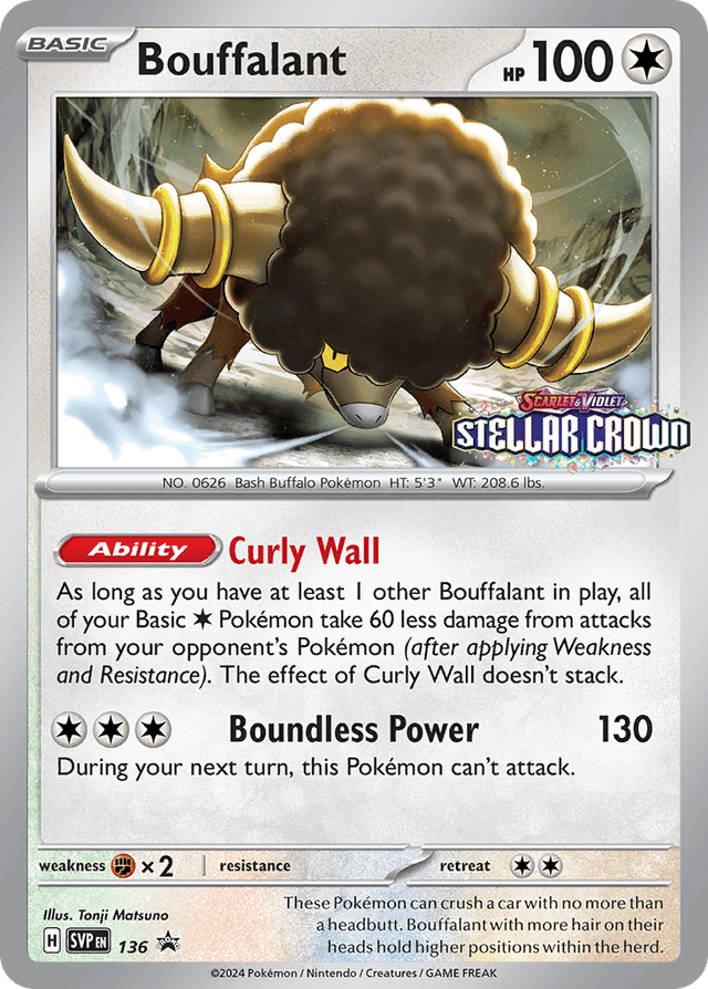 Bouffalant — Scarlet & Violet Black Star Promos #136