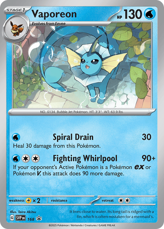 Vaporeon — Scarlet & Violet Black Star Promos #168