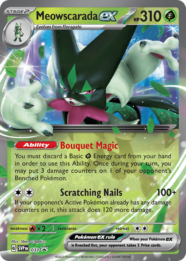 Meowscarada ex — Scarlet & Violet Black Star Promos #33