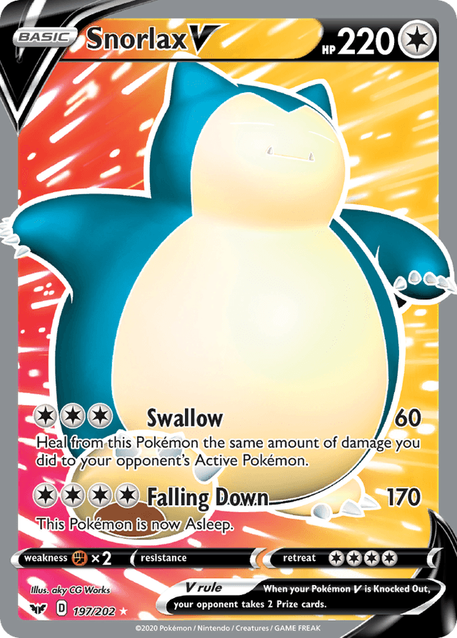 Snorlax V — Sword & Shield #197