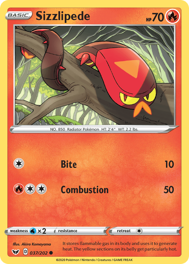 Sizzlipede — Sword & Shield #37