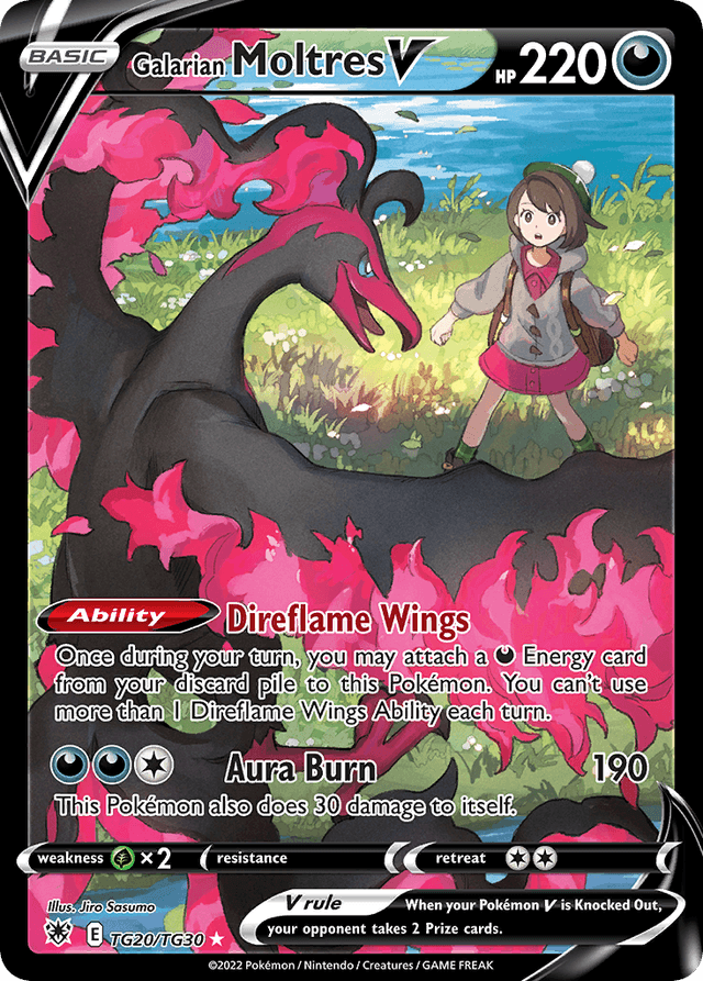 Galarian Moltres V — Astral Radiance Trainer Gallery #TG20