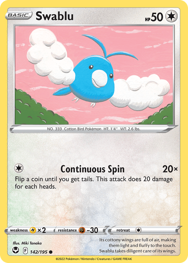 Swablu — Silver Tempest #142