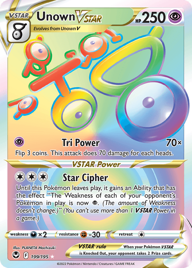 Unown VSTAR — Silver Tempest #199