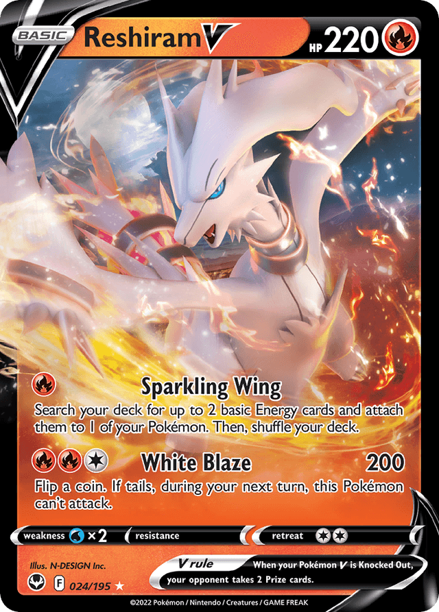 Reshiram V — Silver Tempest #24