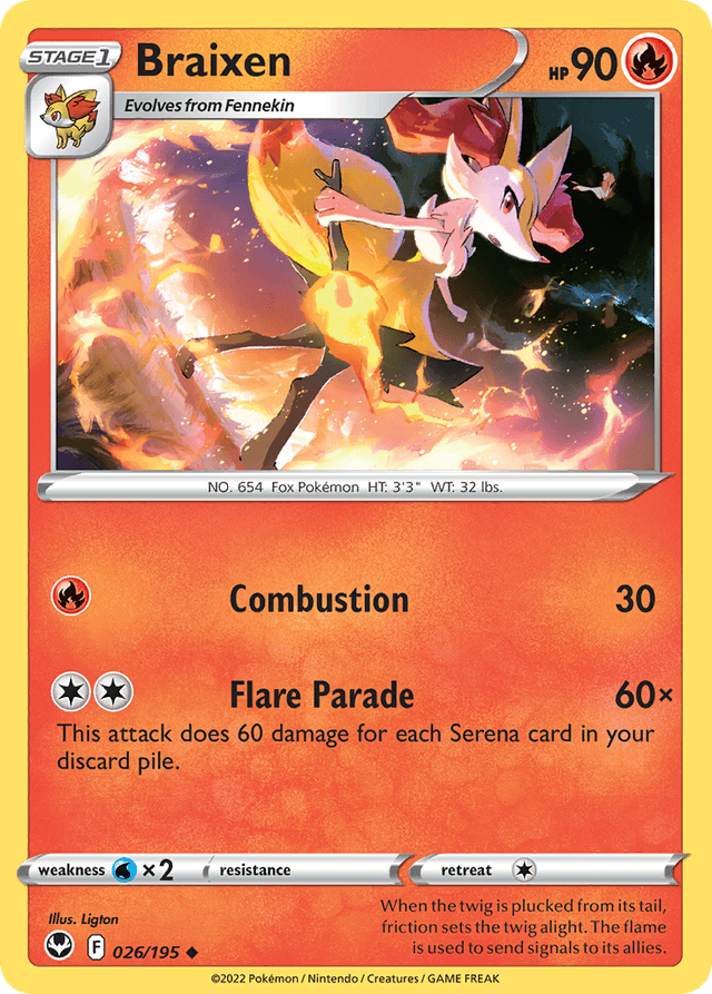 Braixen — Silver Tempest #26