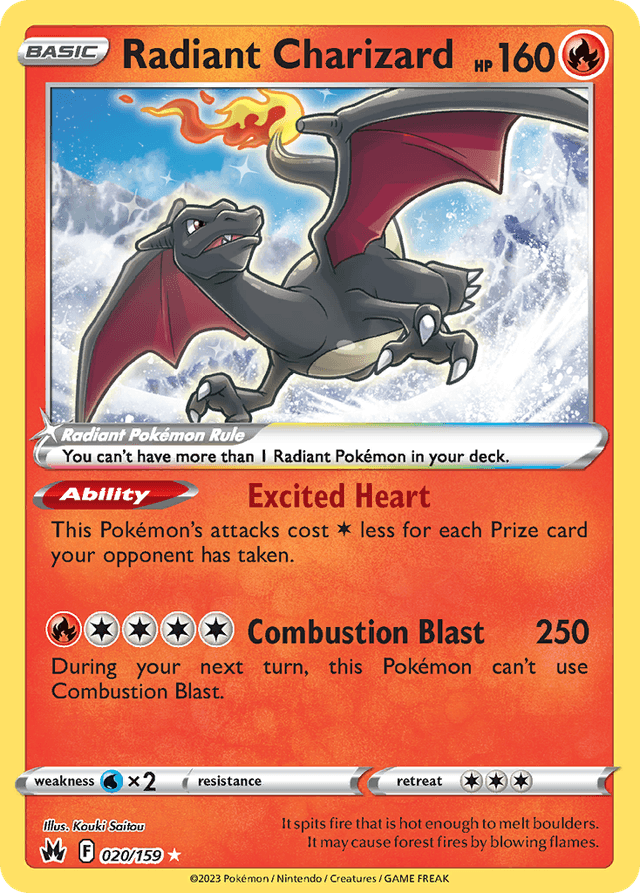 Radiant Charizard — Crown Zenith #20
