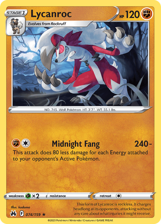 Lycanroc — Crown Zenith #74