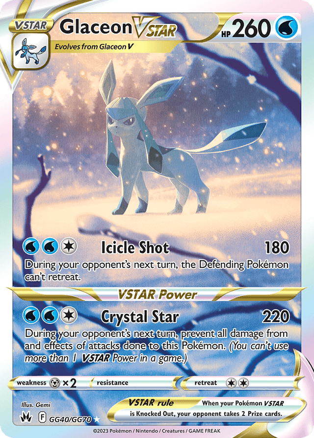 Glaceon VSTAR — Crown Zenith Galarian Gallery #GG40