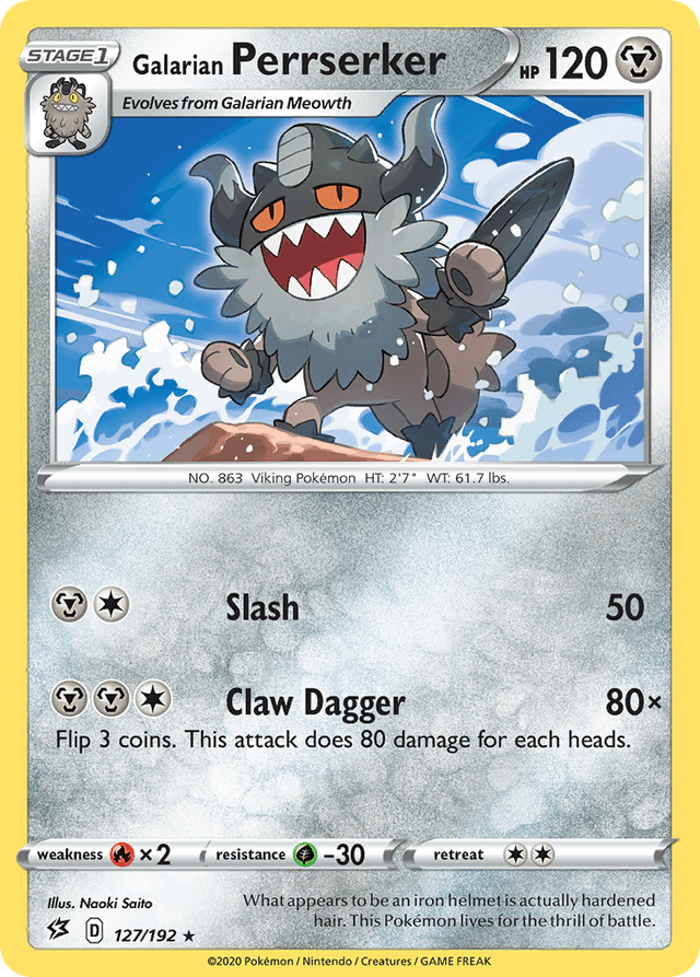 Galarian Perrserker — Rebel Clash #127
