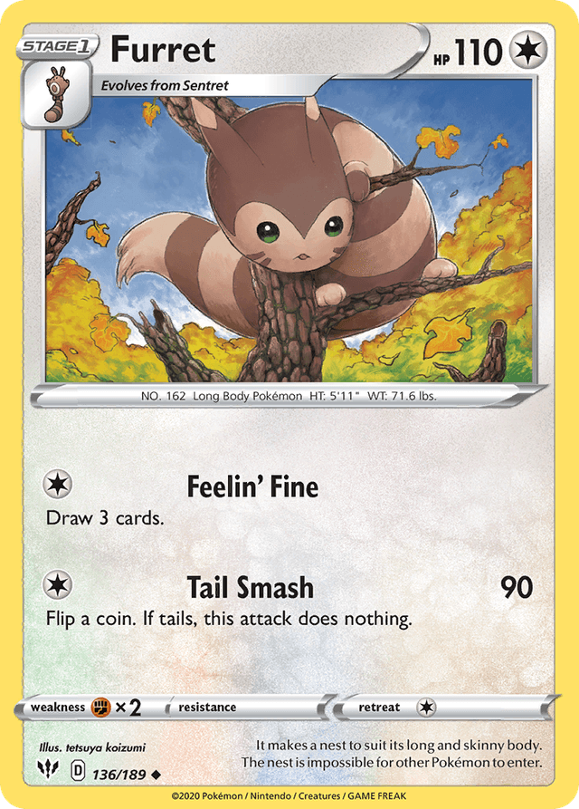 Furret — Darkness Ablaze #136