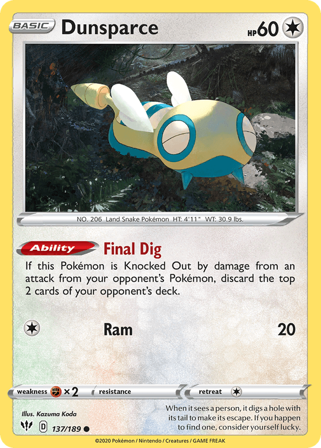 Dunsparce — Darkness Ablaze #137
