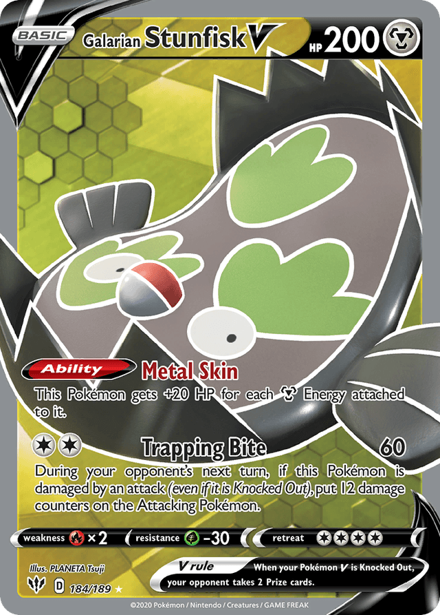 Galarian Stunfisk V — Darkness Ablaze #184