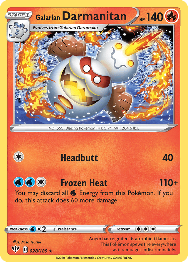 Galarian Darmanitan — Darkness Ablaze #28