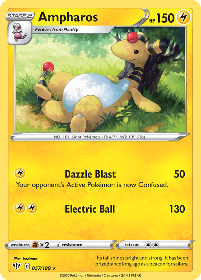 Ampharos — Darkness Ablaze #57