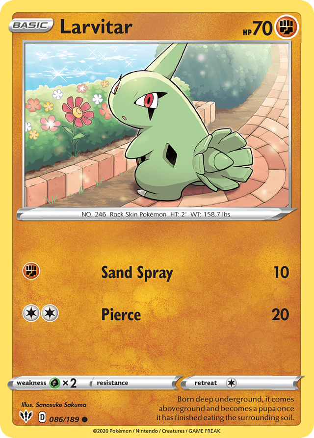 Larvitar — Darkness Ablaze #86