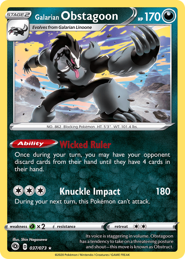 Galarian Obstagoon — Champion's Path #37
