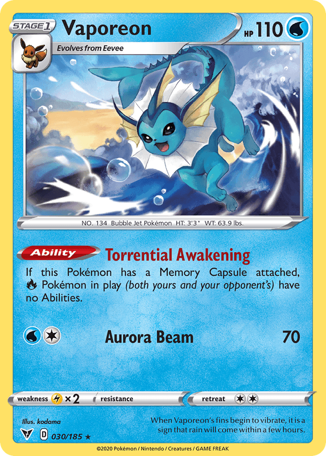 Vaporeon — Vivid Voltage #30