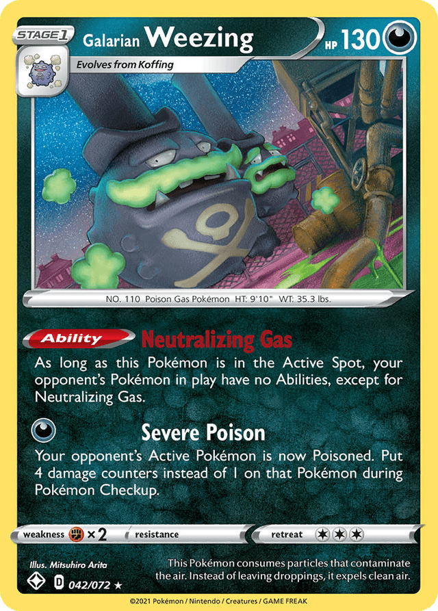 Galarian Weezing — Shining Fates #42
