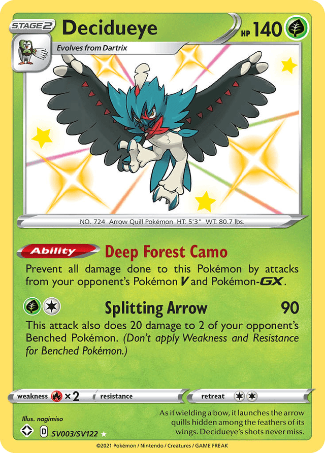 Decidueye — Shining Fates Shiny Vault #SV003