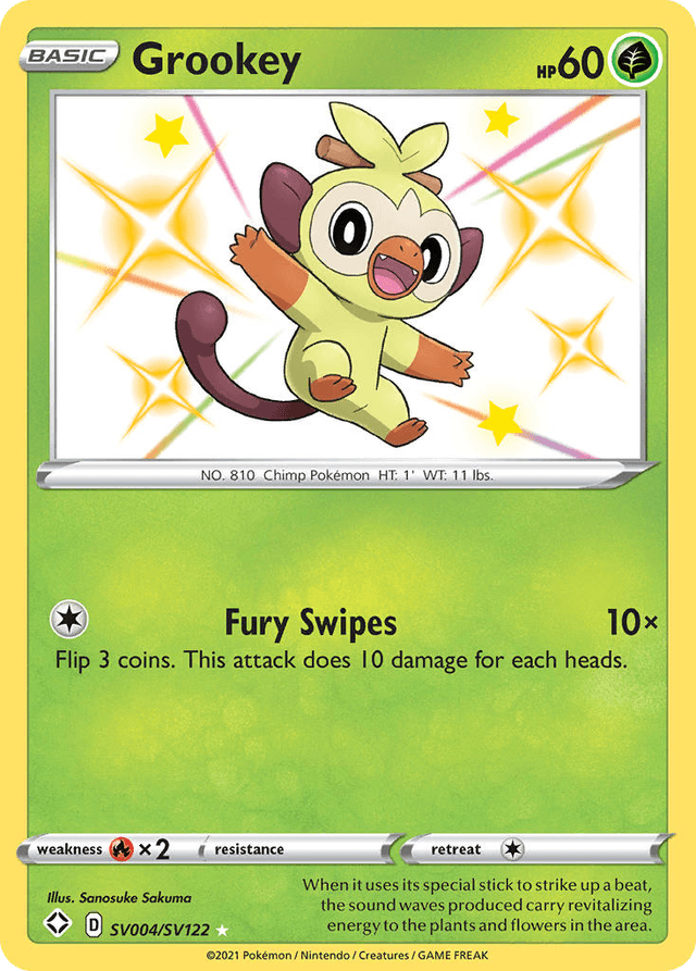 Grookey — Shining Fates Shiny Vault #SV004