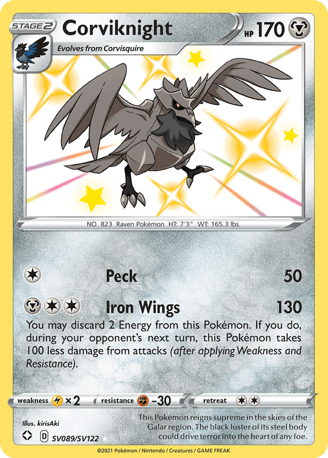 Corviknight — Shining Fates Shiny Vault #SV089