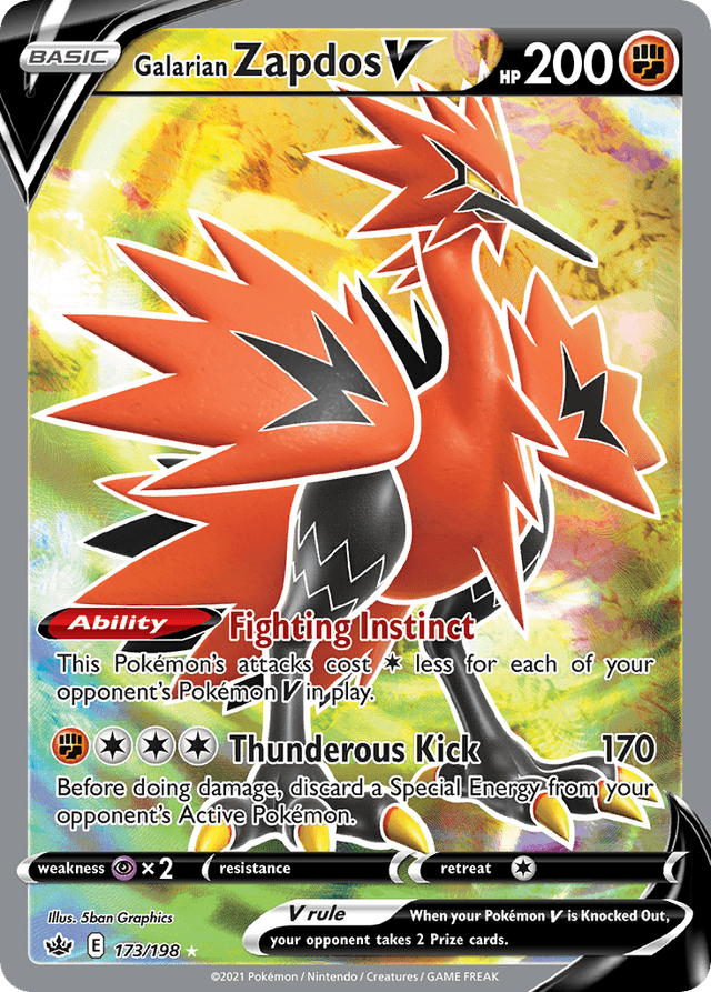 Galarian Zapdos V — Chilling Reign #173