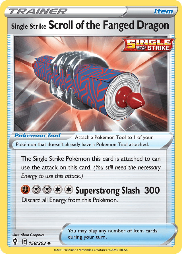 Single Strike Scroll of the Fanged Dragon — Evolving Skies #158