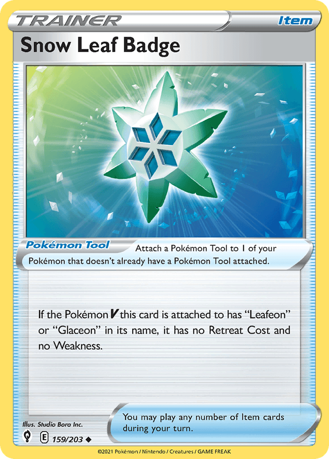 Snow Leaf Badge — Evolving Skies #159