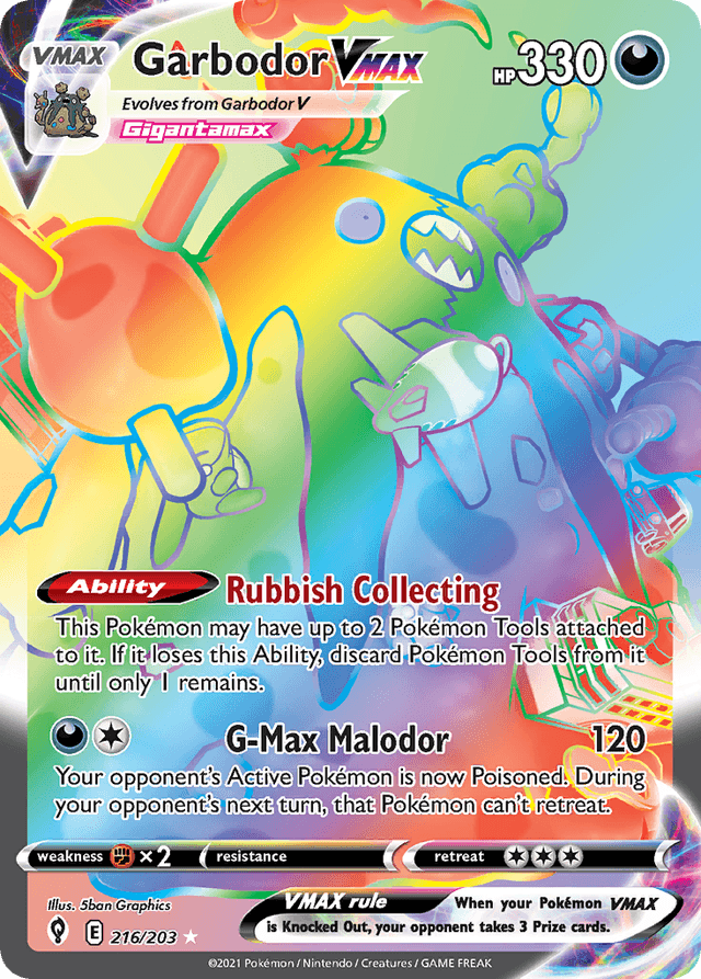 Garbodor VMAX — Evolving Skies #216