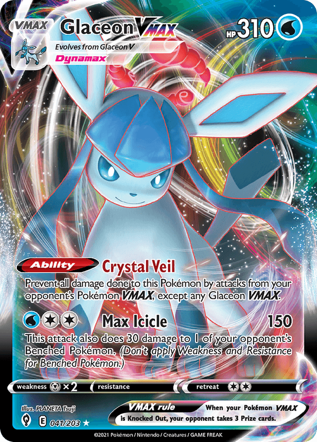 Glaceon VMAX — Evolving Skies #41