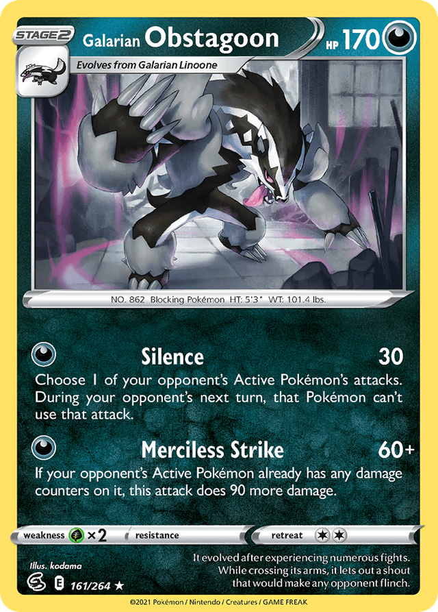 Galarian Obstagoon — Fusion Strike #161